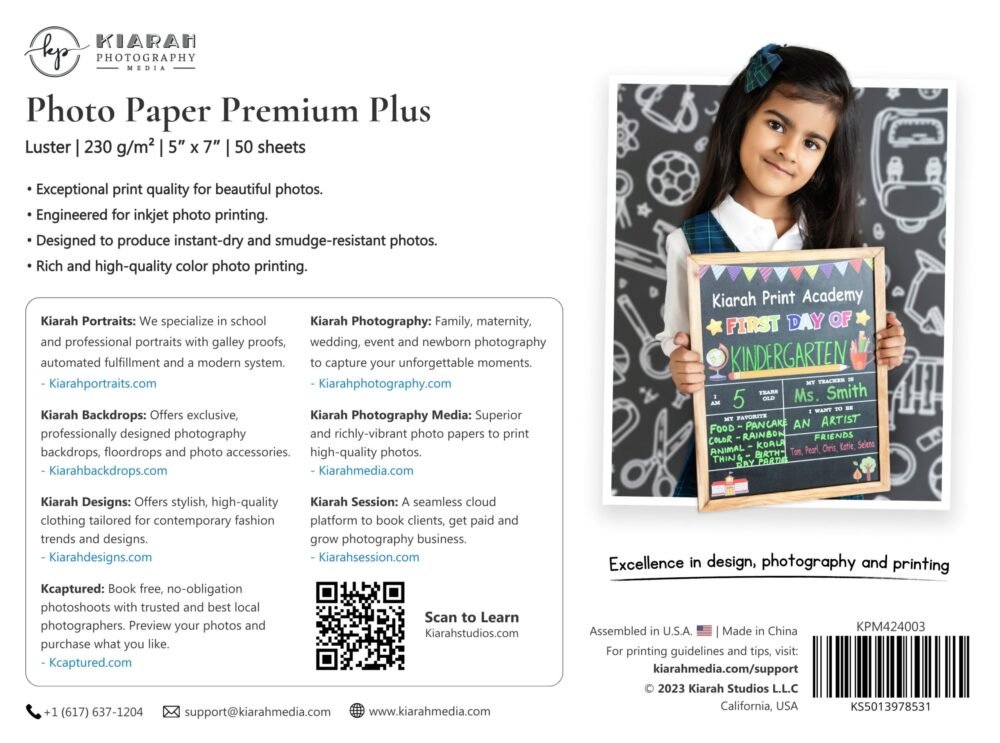 Photo Paper Premium Plus | Luster | 230 g/m² | 5” x 7” | 50 sheets