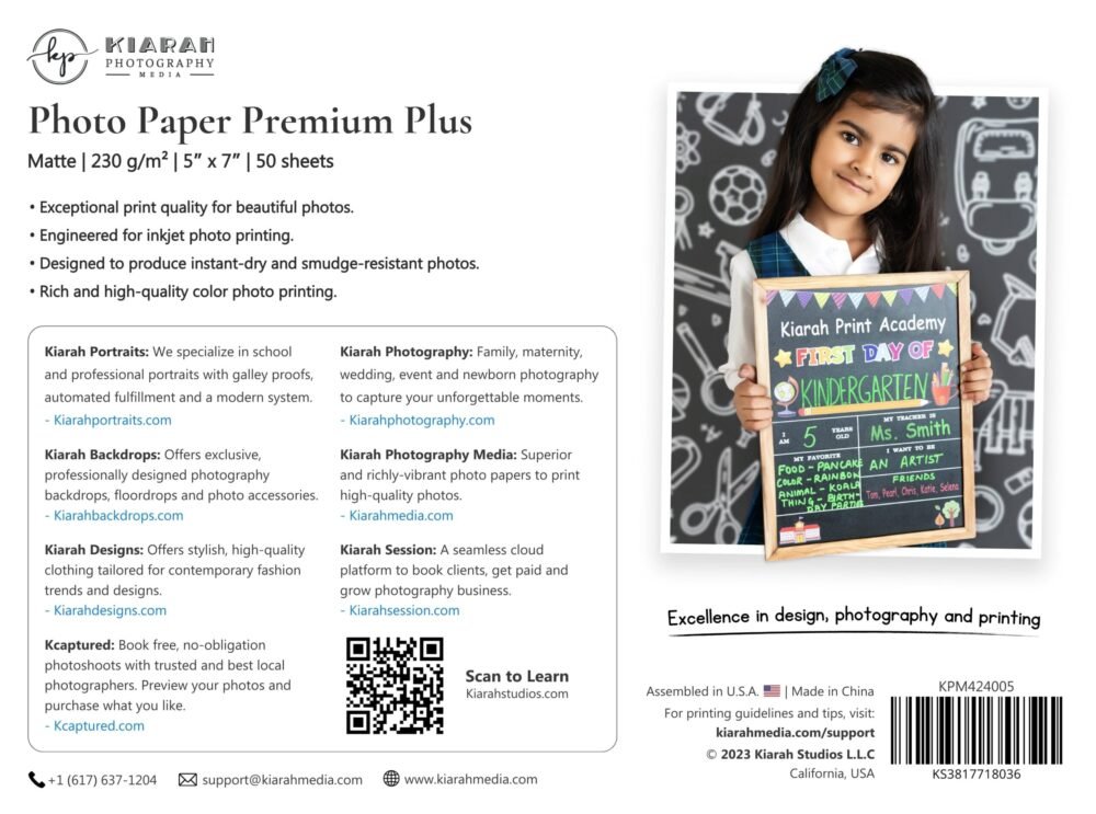 Photo Paper Premium Plus | Matte | 230 g/m² | 5” x 7” | 50 sheets
