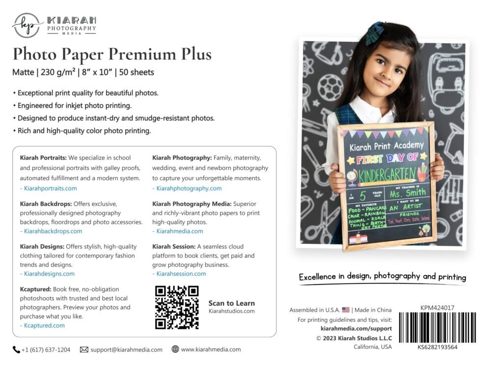 Photo Paper Premium Plus | Matte | 230 g/m² | 8" x 10"  | 50 sheets